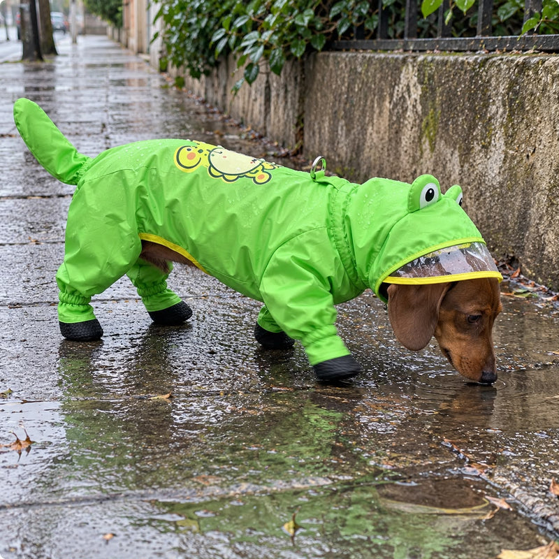 Frog Dog Raincoat – Full-Body Rain Suit